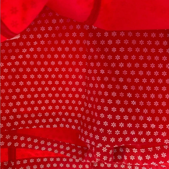 Lands End 12 Dark Orange & White floral Skorts. Front slant pockets, hip pocket - Picture 5 of 13